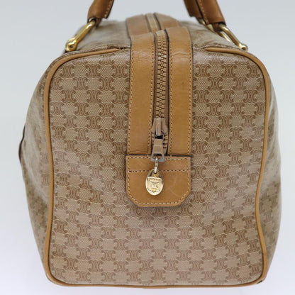 Luxury CELINE Macadam Canvas Boston Bag Coated Canvas Beige  13994