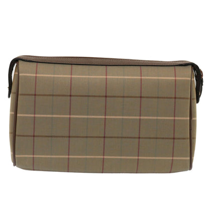 Luxury BurberrySs Nova Check Clutch Bag Canvas Beige Auth bs14027