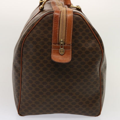 Luxury CELINE Macadam Canvas Boston Bag PVC Brown  14073