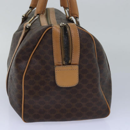 Luxury CELINE Macadam Canvas Pouch Hand Bag PVC Leather 3Set Beige Brown  14082