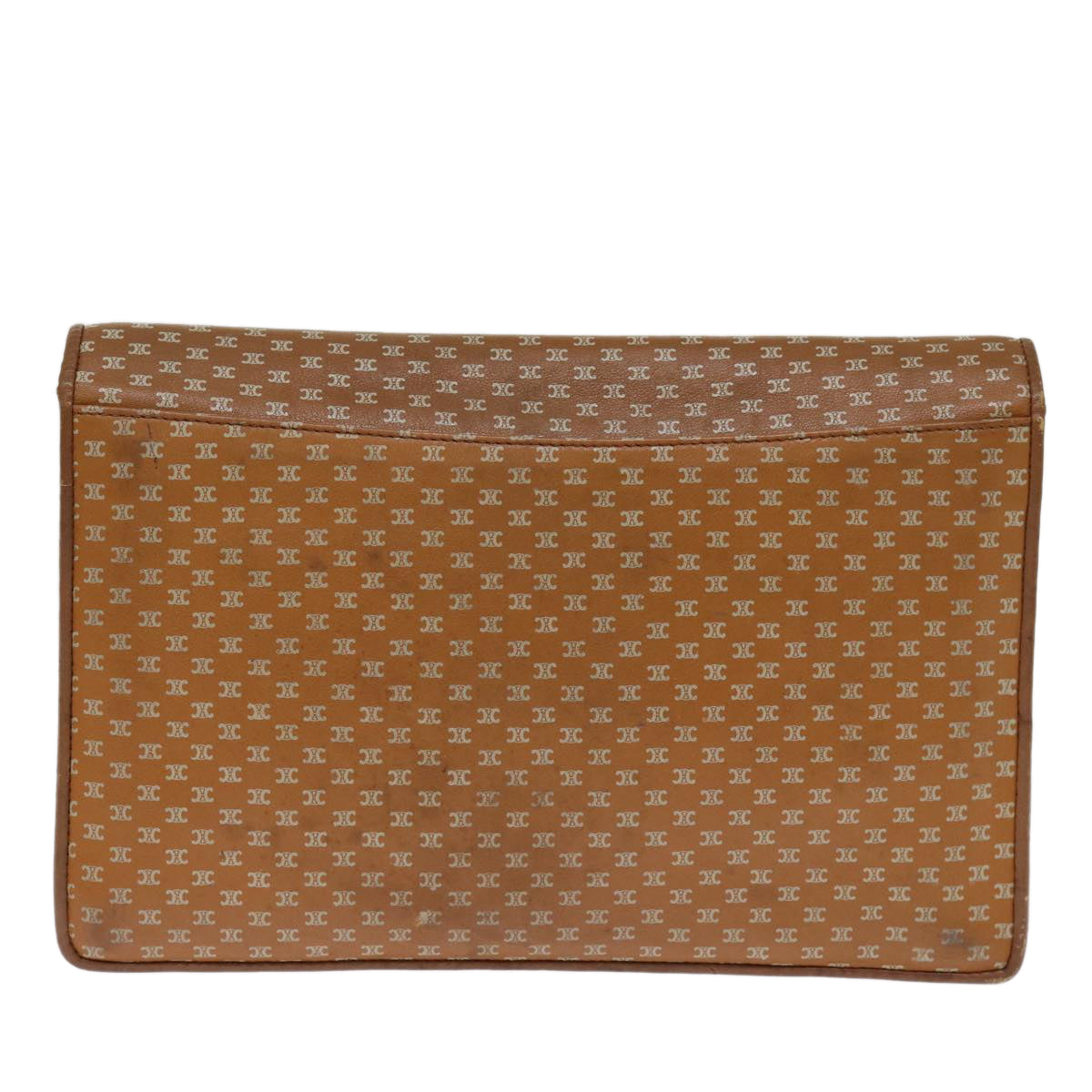 Luxury CELINE Macadam Canvas Clutch Bag Brown  14112