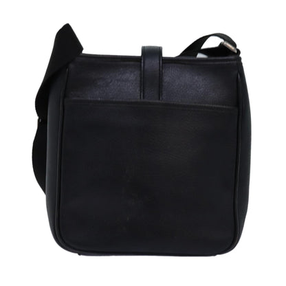 Luxury Burberry Shoulder Bag Leather Black Auth bs14162