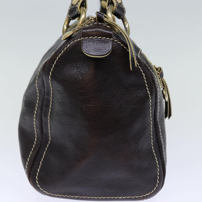 Luxury CELINE Hand Bag Leather Brown  14296