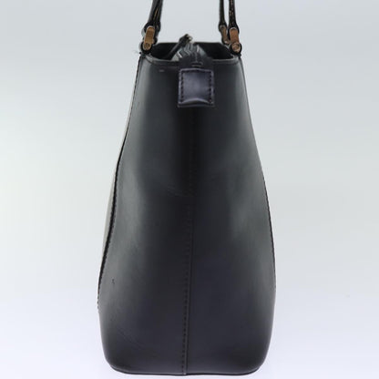 Luxury Burberry Tote Bag Leather Black Auth bs14319