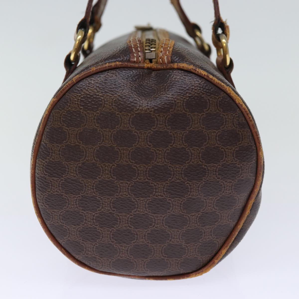 Luxury CELINE Macadam Canvas Hand Bag PVC Brown  14322