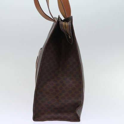 Luxury CELINE Macadam Canvas Tote Bag PVC Brown  14330