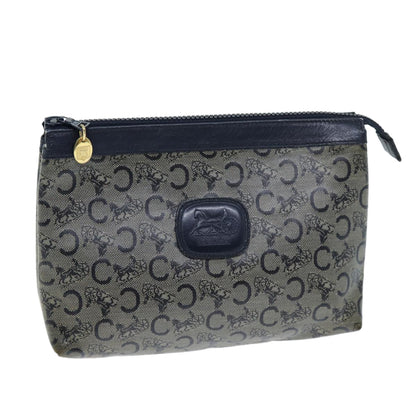 Luxury CELINE C Macadam Canvas Pouch Navy  14376