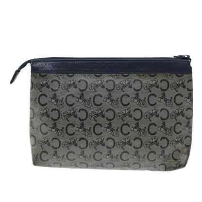 Luxury CELINE C Macadam Canvas Pouch Navy  14376