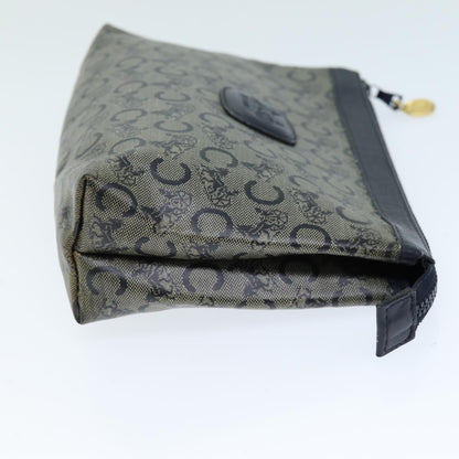 Luxury CELINE C Macadam Canvas Pouch Navy  14376