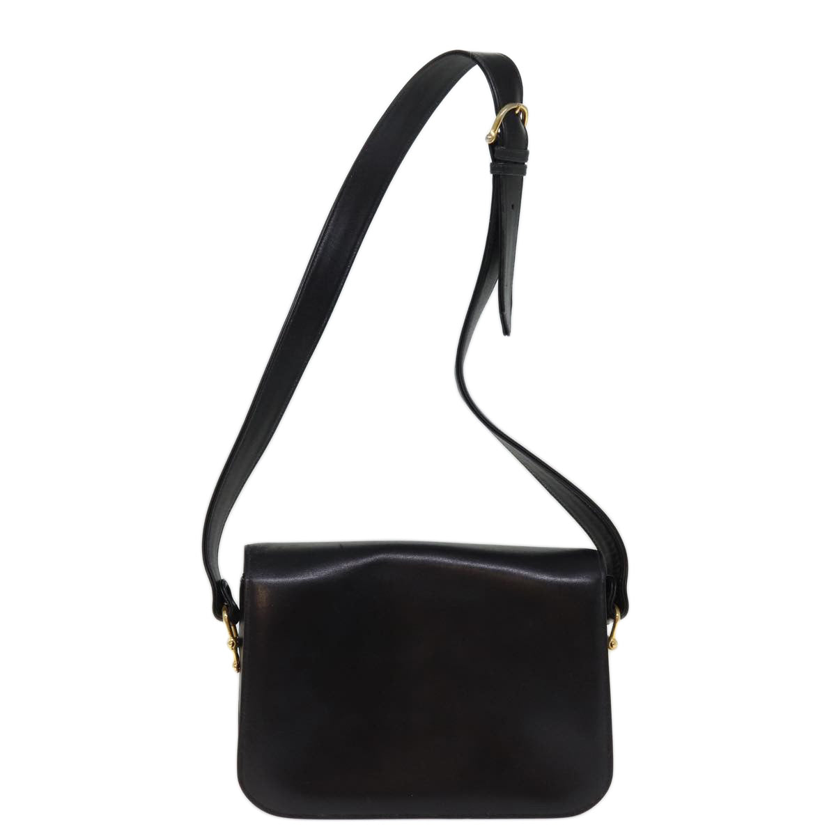 Luxury CELINE Horse Carriage Shoulder Bag Leather Black  14459