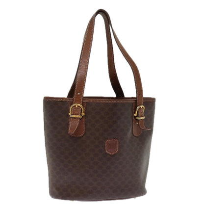 Luxury CELINE Macadam Canvas Tote Bag PVC Brown  14460