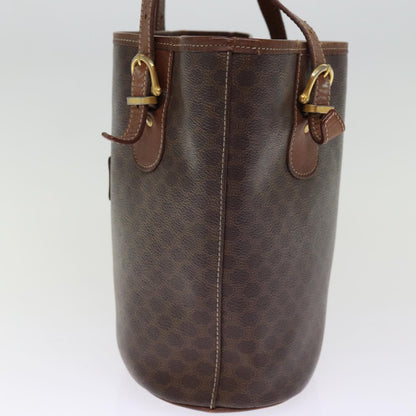 Luxury CELINE Macadam Canvas Tote Bag PVC Brown  14460