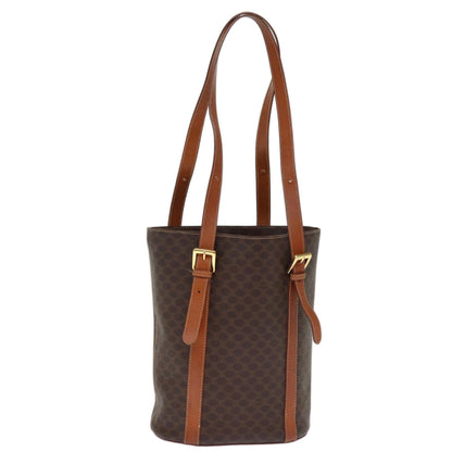 Luxury CELINE Macadam Canvas Tote Bag PVC Brown  14791