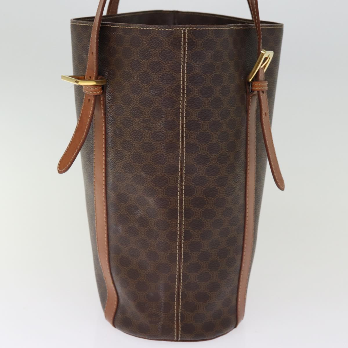 Luxury CELINE Macadam Canvas Tote Bag PVC Brown  14791