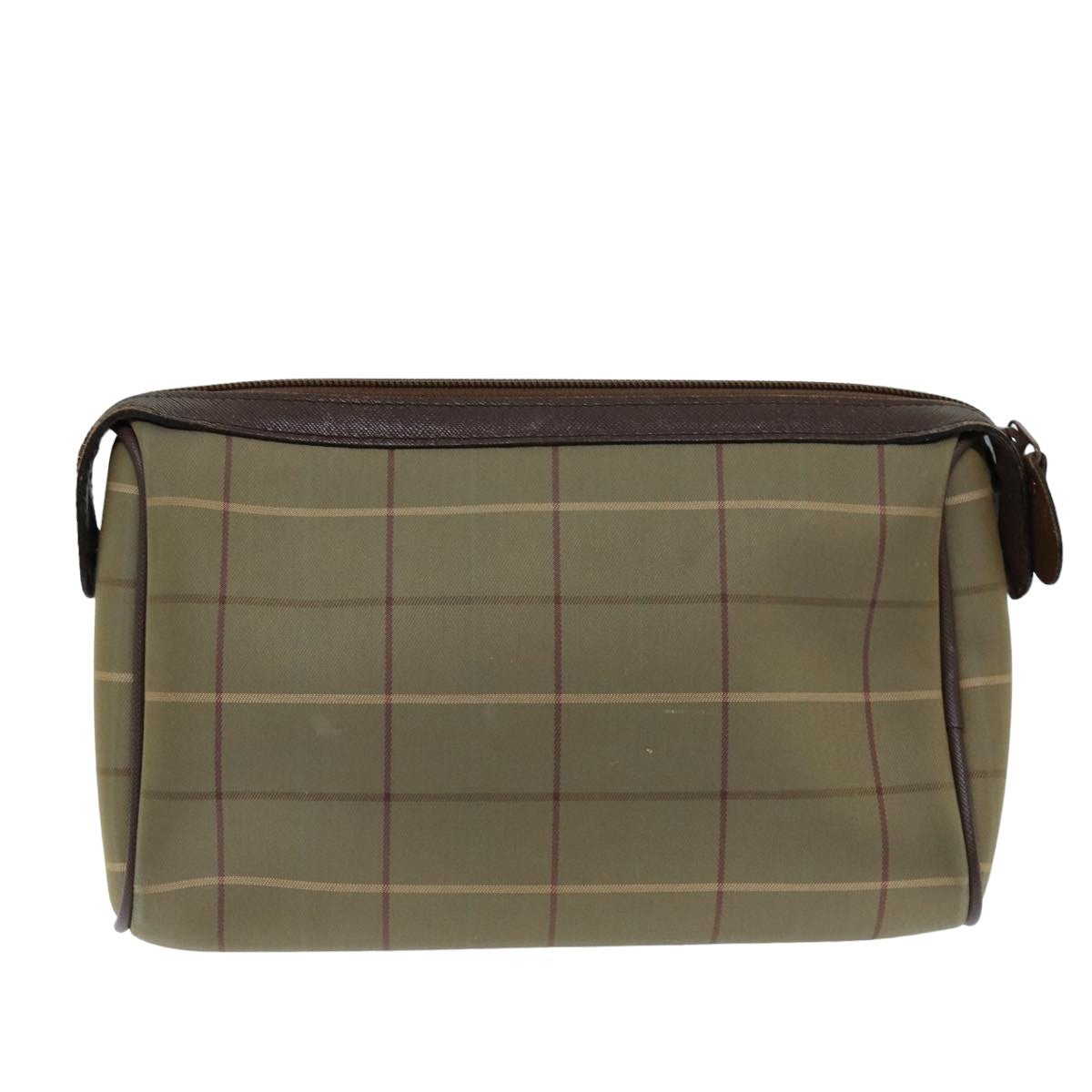 Luxury BurberrySs Nova Check Clutch Bag Canvas Beige Auth bs14803