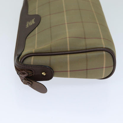 Luxury BurberrySs Nova Check Clutch Bag Canvas Beige Auth bs14803