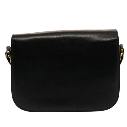 Luxury CELINE Horse Carriage Shoulder Bag Leather Black  14806
