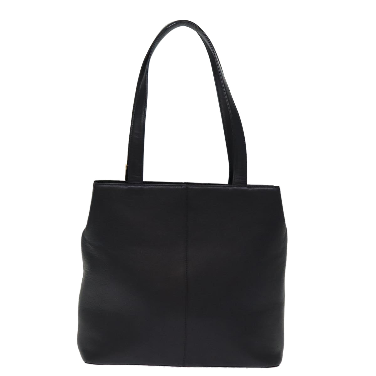 Luxury Burberry Shoulder Bag Leather Black Auth bs14825