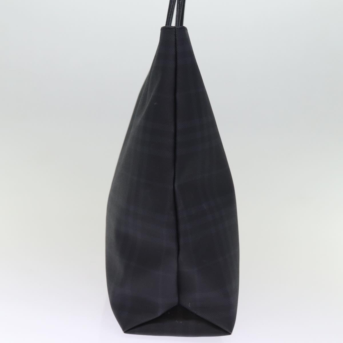 Luxury Burberry Nova Check Hand Bag Coated Canvas Black Auth bs14826