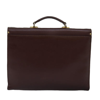 Luxury BurberrySs Hand Bag Leather Brown Auth bs14914