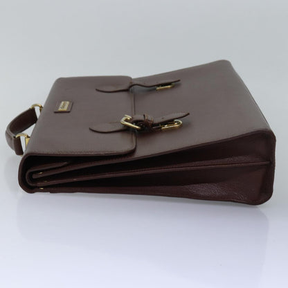 Luxury BurberrySs Hand Bag Leather Brown Auth bs14914