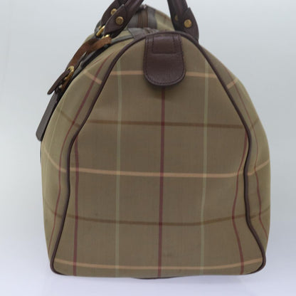 Luxury BurberrySs Nova Check Boston Bag Canvas Beige Auth bs15037