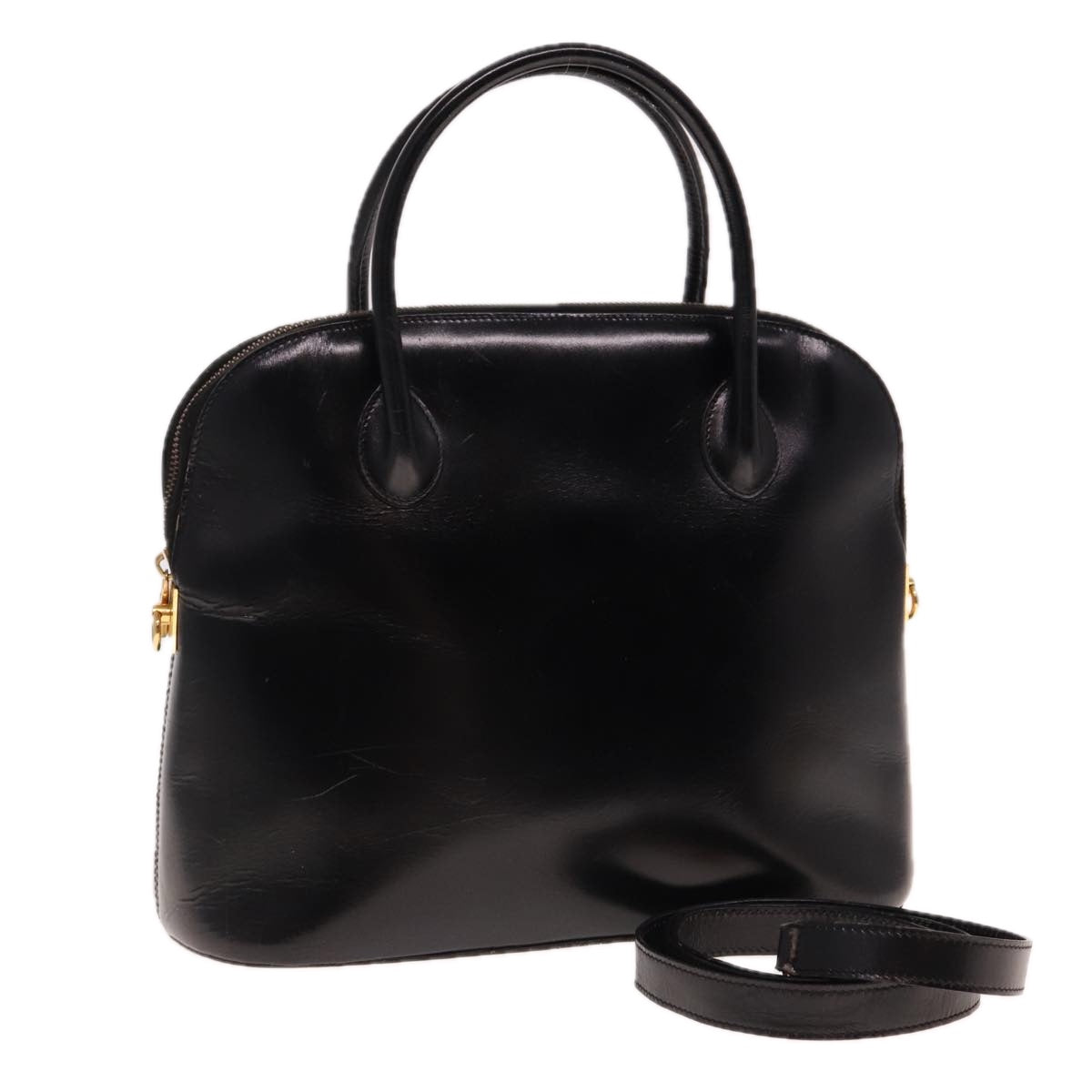 Luxury CELINE Hand Bag Leather 2way Black  15050