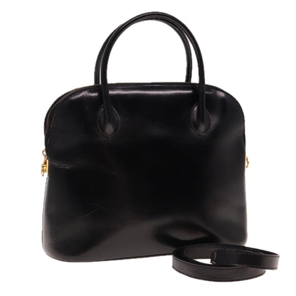 Luxury CELINE Hand Bag Leather 2way Black  15050