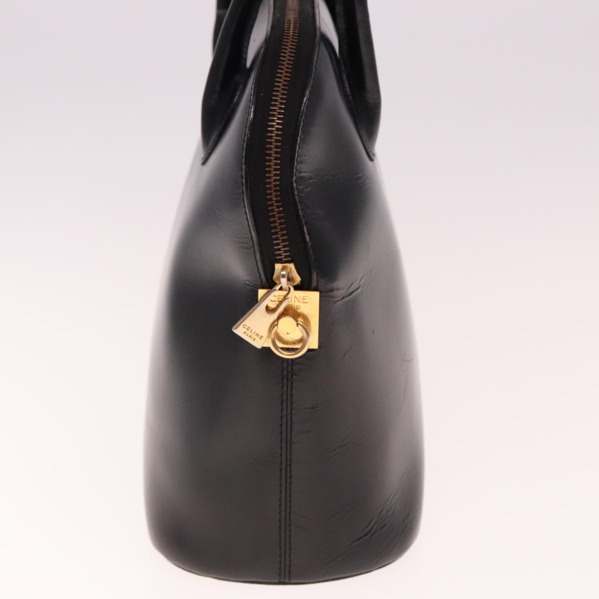Luxury CELINE Hand Bag Leather 2way Black  15050