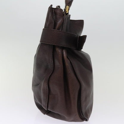 Luxury Burberry Shoulder Bag Leather Brown Auth bs15061