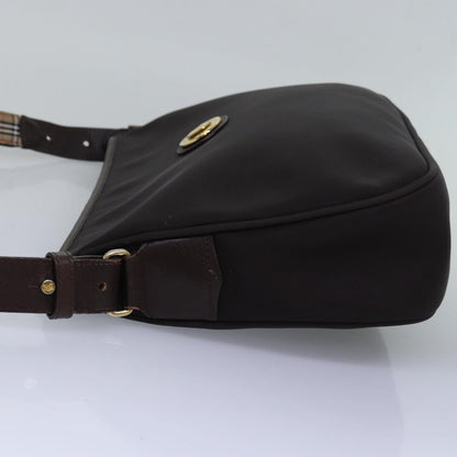 Luxury BurberrySs Shoulder Bag PVC Leather Brown Auth bs15062