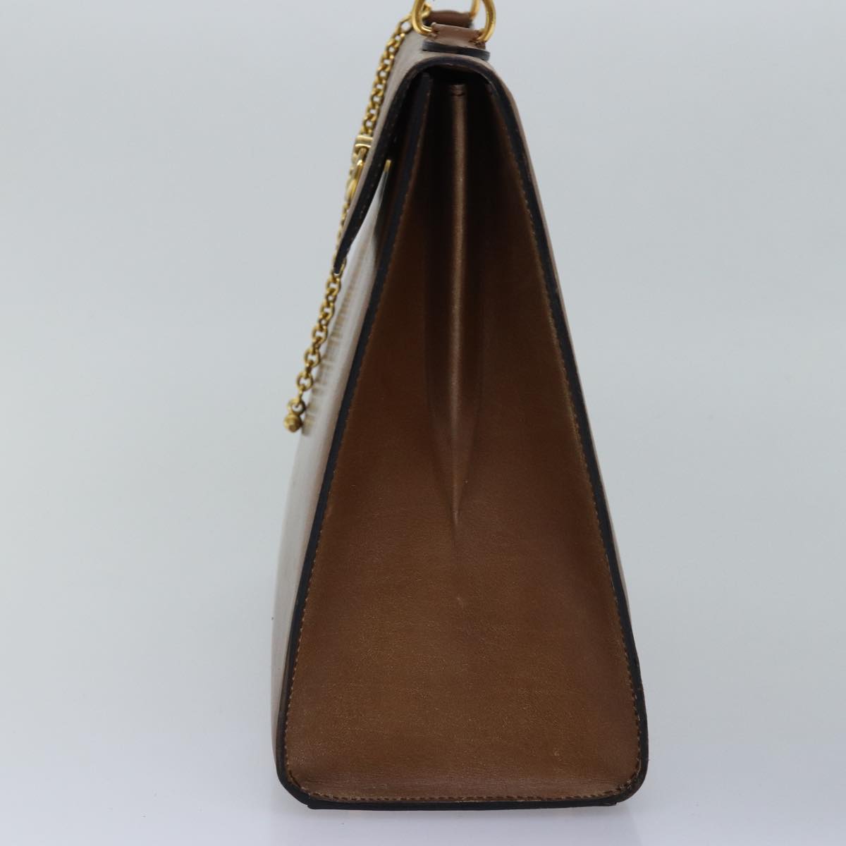 Luxury CELINE Hand Bag Leather Brown  15080