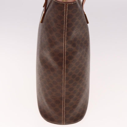 Luxury CELINE Macadam Canvas Tote Bag PVC Leather Brown  15280