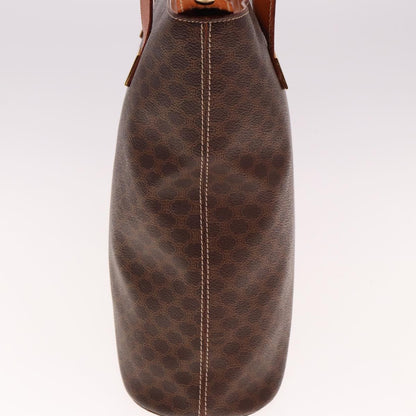 Luxury CELINE Macadam Canvas Tote Bag PVC Leather Brown  15280
