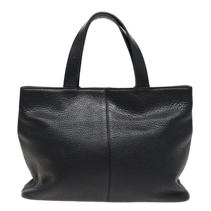 Luxury BurberrySs Hand Bag Leather Black Auth bs15308