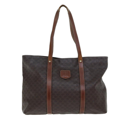 Luxury CELINE Macadam Canvas Tote Bag PVC Leather Brown  15311