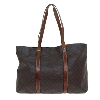 Luxury CELINE Macadam Canvas Tote Bag PVC Leather Brown  15311