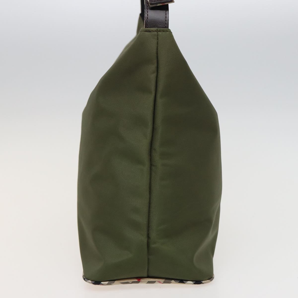 Luxury BurberrySs Blue Label Shoulder Bag Nylon Khaki Auth bs15353