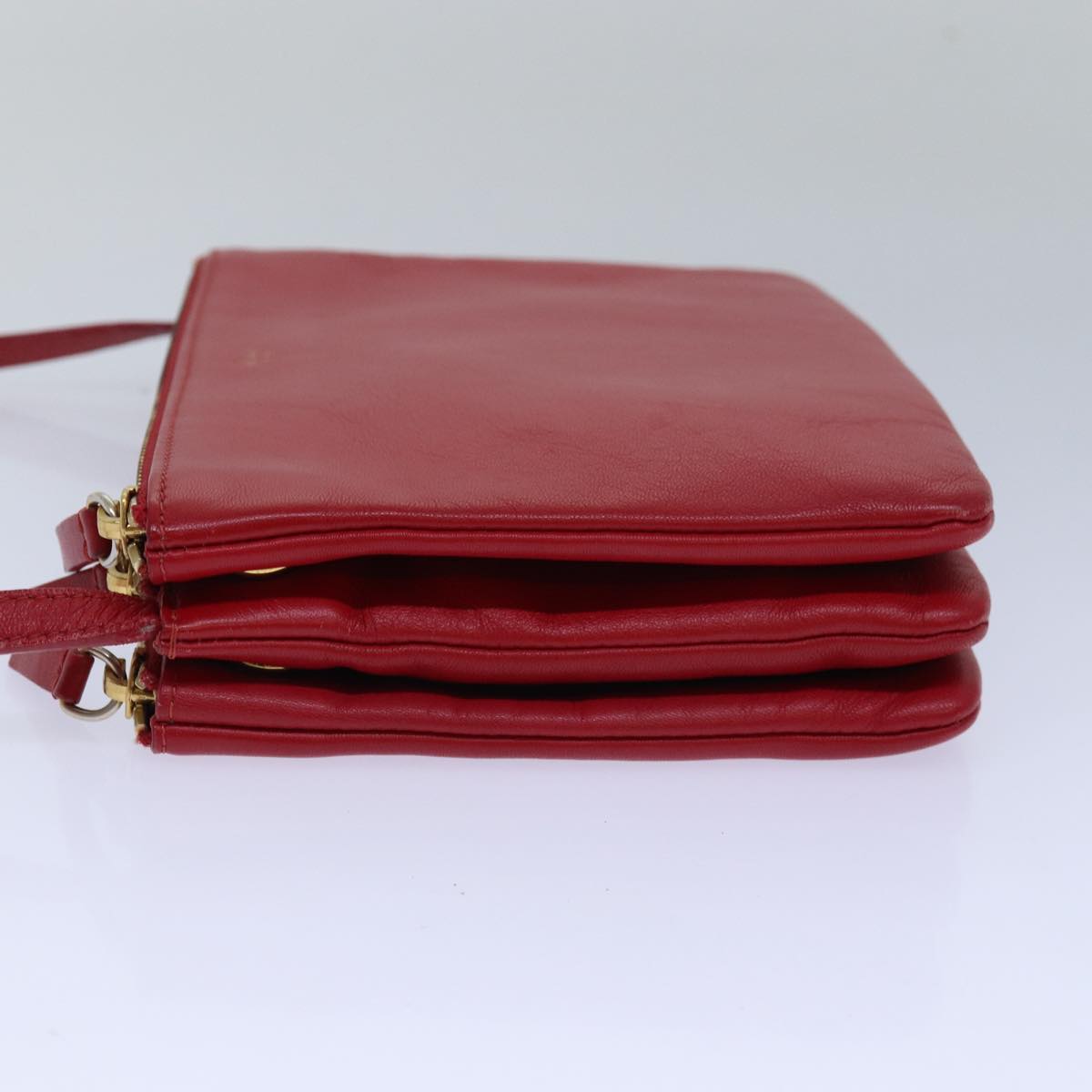 Luxury CELINE Trio Small Shoulder Bag Leather Red  15431