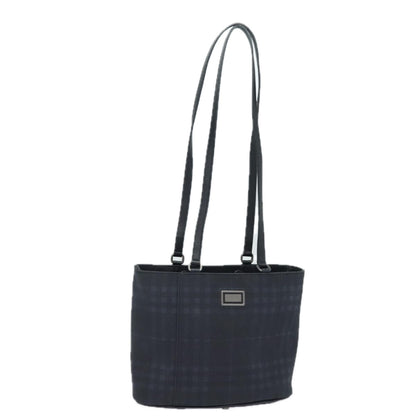 Luxury Burberry Nova Check Shoulder Bag PVC Black Auth bs15452