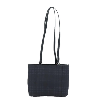 Luxury Burberry Nova Check Shoulder Bag PVC Black Auth bs15452