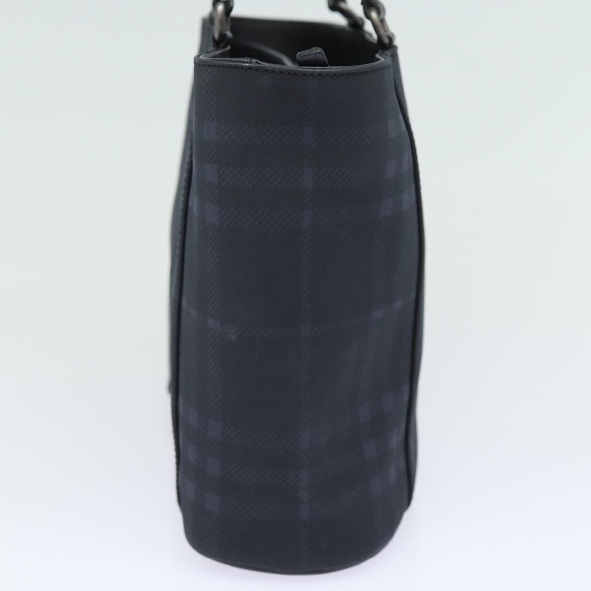 Luxury Burberry Nova Check Shoulder Bag PVC Black Auth bs15452