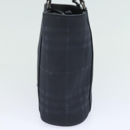 Luxury Burberry Nova Check Shoulder Bag PVC Black Auth bs15452