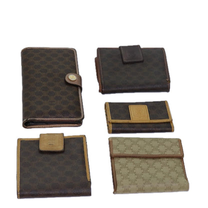 Luxury CELINE Macadam Canvas Wallet 5Set Brown Beige  15525