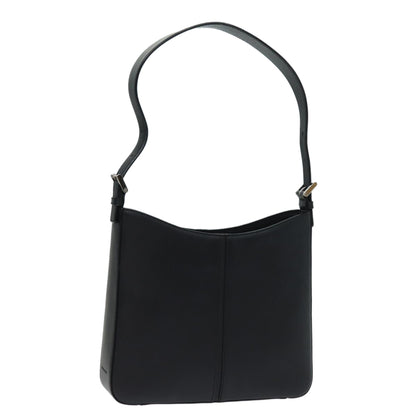 Luxury Burberry Shoulder Bag Leather Black Auth bs15614