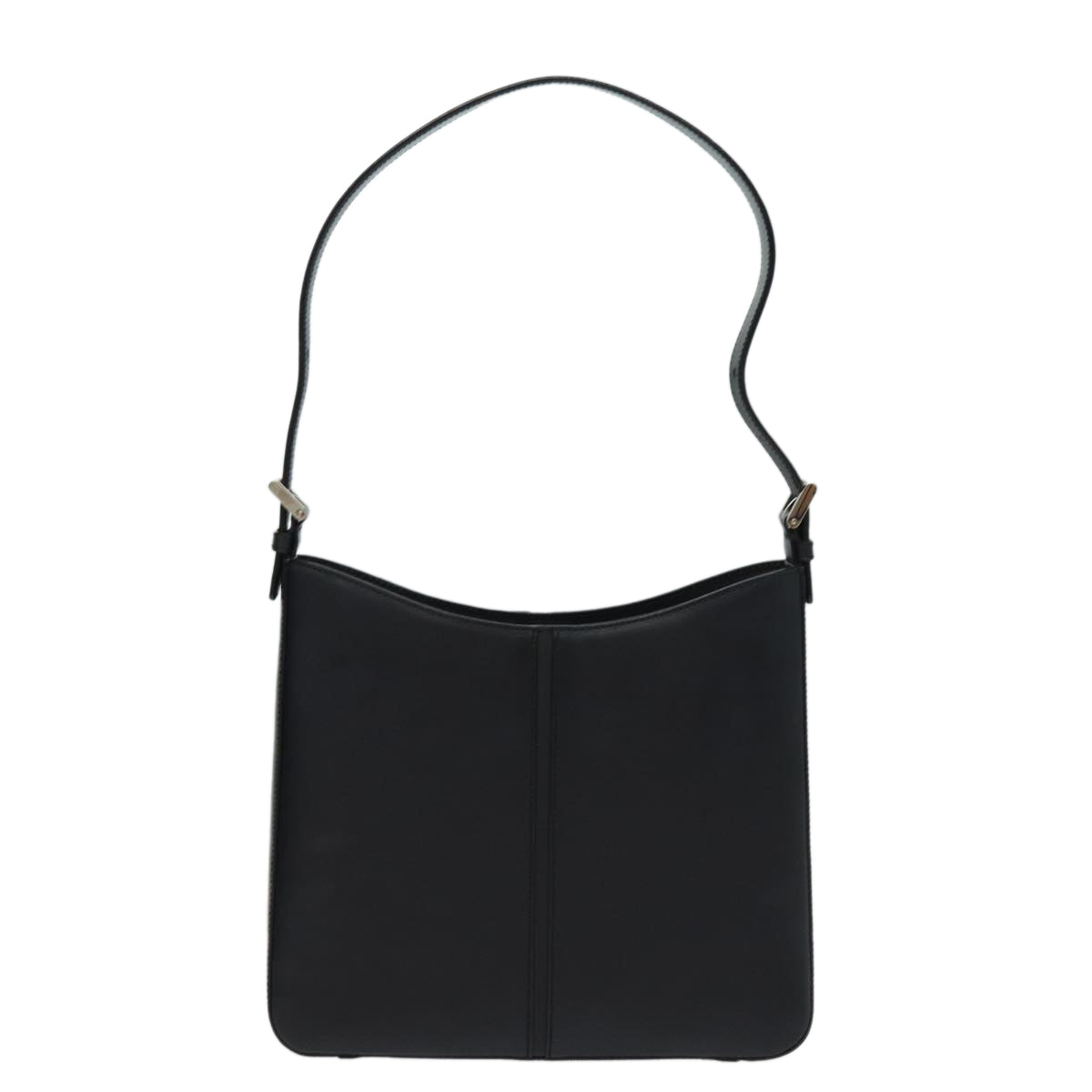 Luxury Burberry Shoulder Bag Leather Black Auth bs15614