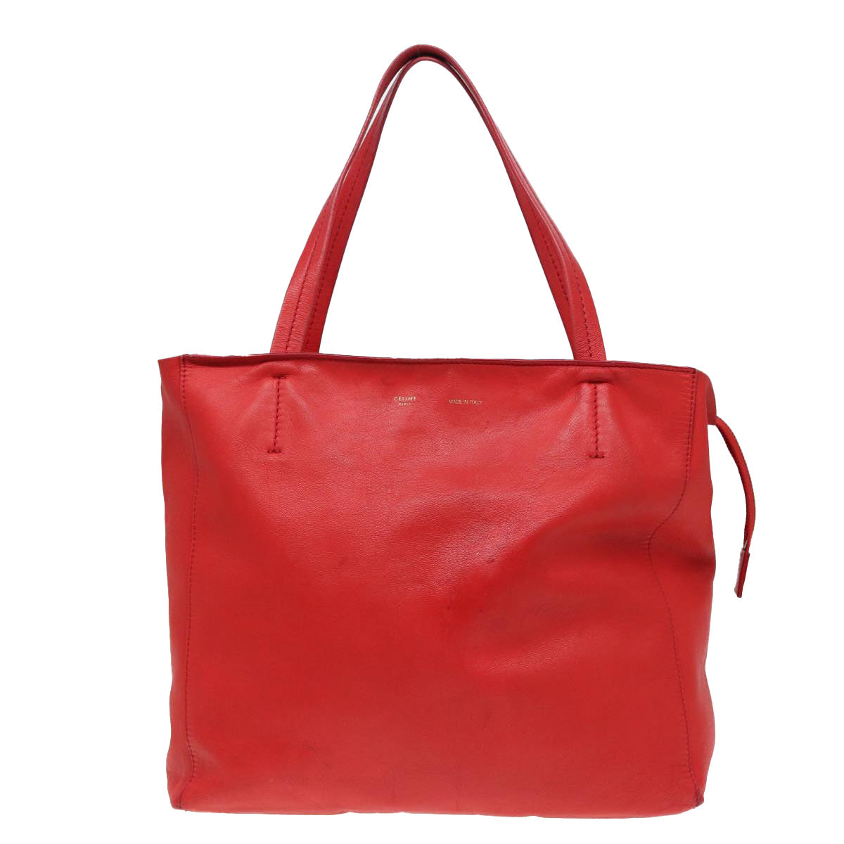 Luxury CELINE Tote Bag Leather Red  15628