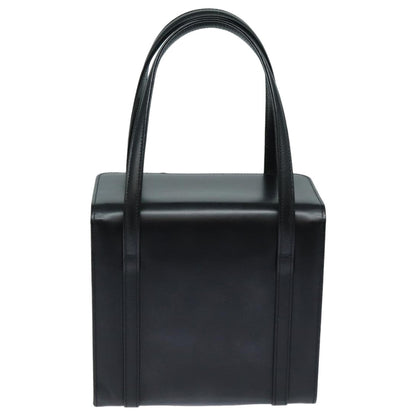 Luxury BurberrySs Hand Bag Leather Black Auth bs16011