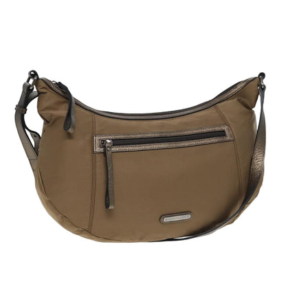 Luxury Burberry Shoulder Bag Nylon Beige Auth bs16058