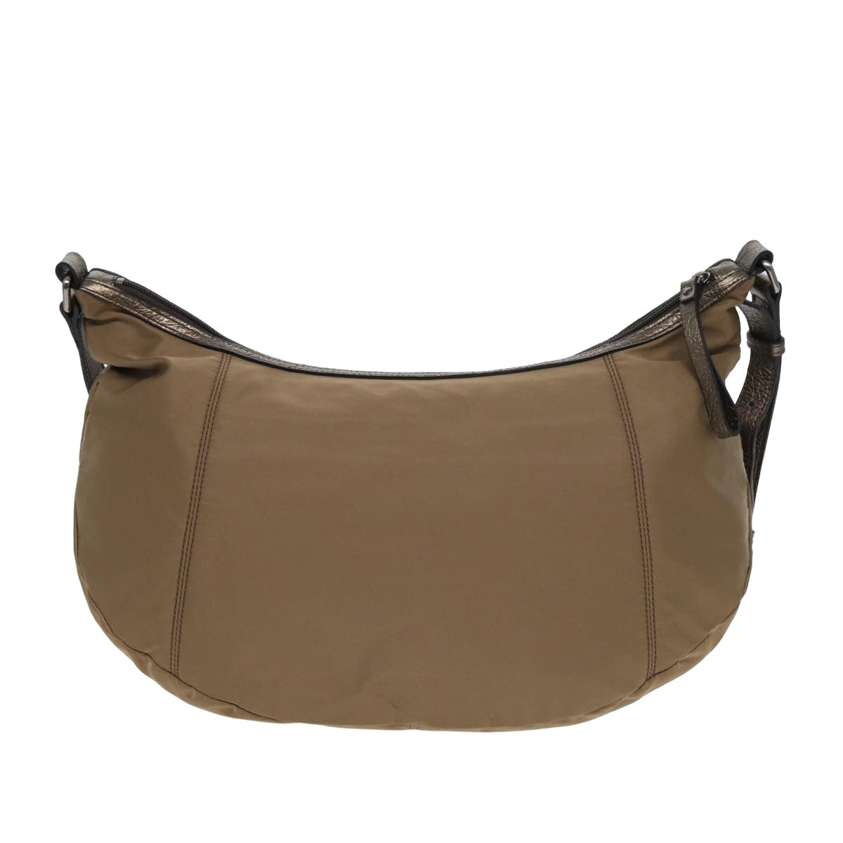Luxury Burberry Shoulder Bag Nylon Beige Auth bs16058